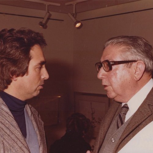 Con Enrique García Asensio en el Ateneo de Madrid en 1978.