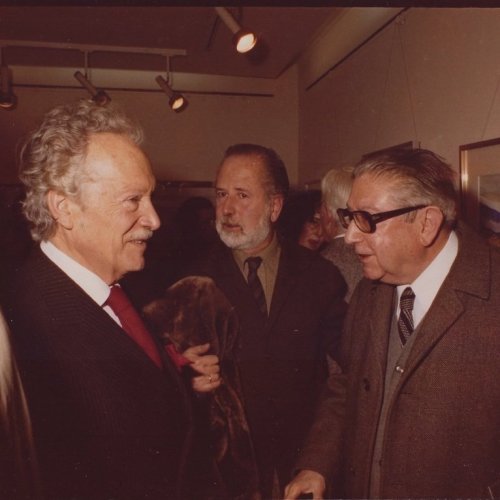 Con Genaro Lahuerta y Agustín Redondela en el Ateneo de Madrid en 1980.